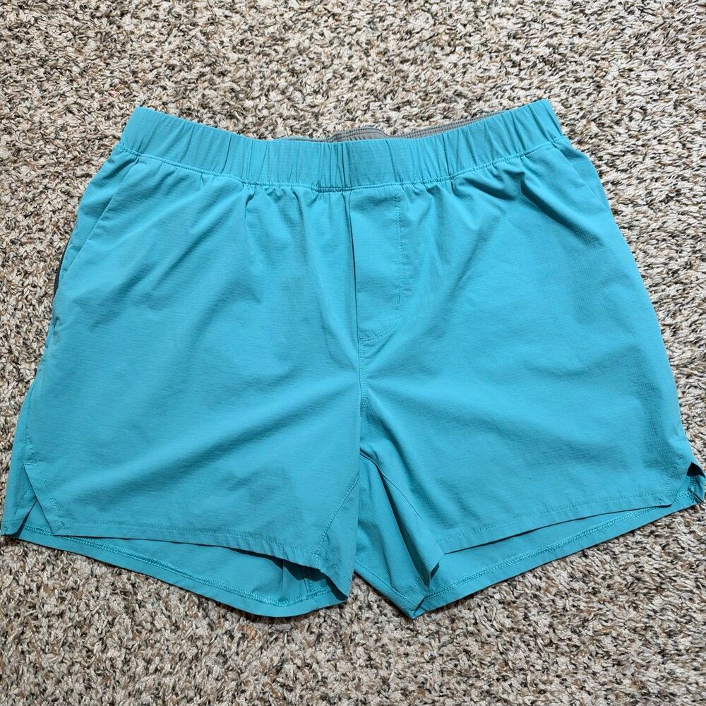 Wellen Men’s 4.5” Lined Athletic Shorts Teal Blue Green Medium